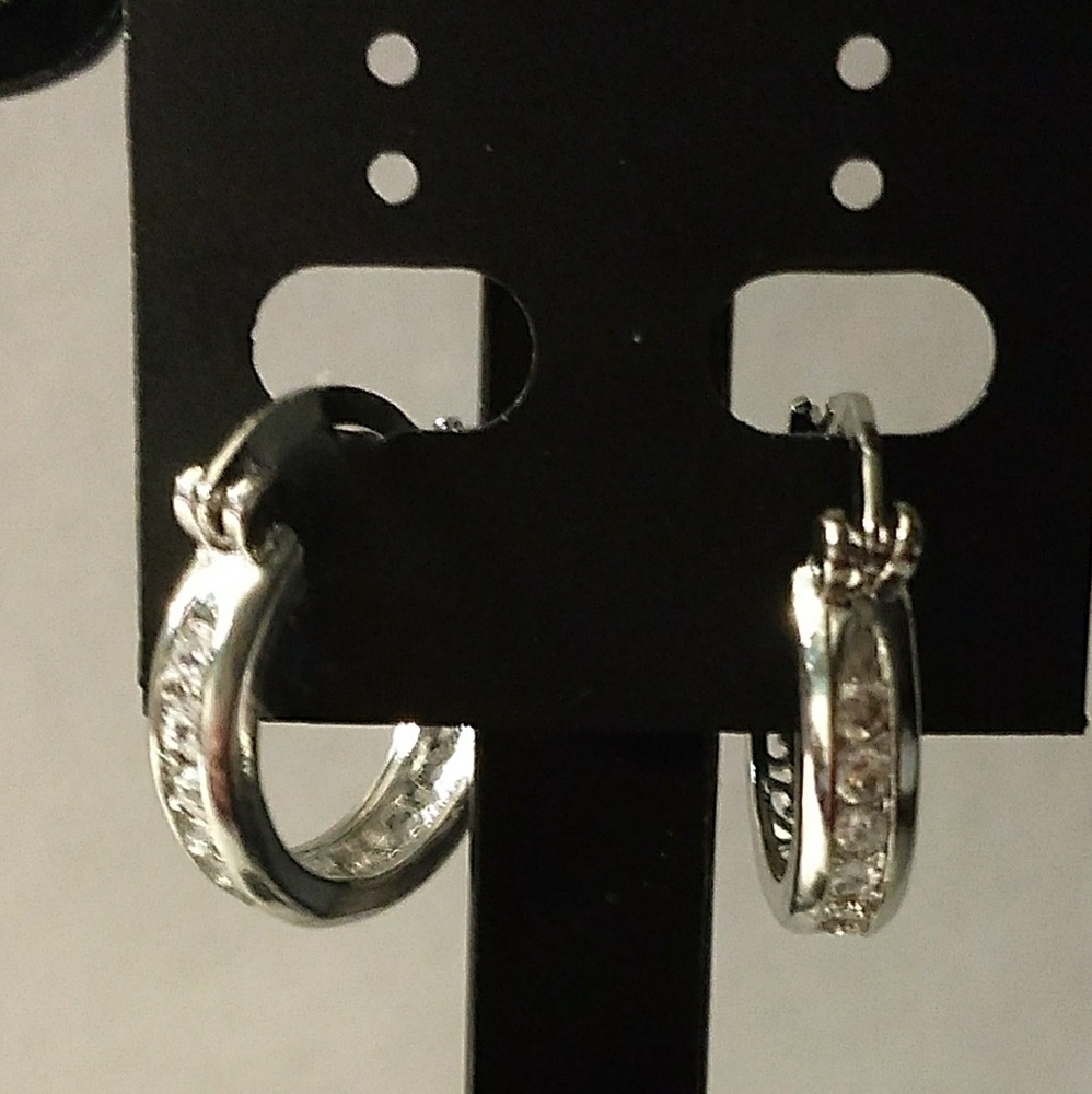 Sterling silver leverback earrings